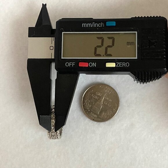 Sterling Silver 925 Chunky Inset Round Cubic Zirconia CZ Wide Band Ring Sz 5.75 - Picture 14 of 16